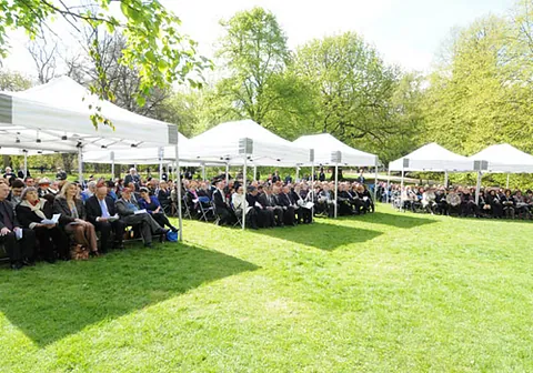 Assorted Marquees and Chairs for a Ceremony at Hyde Park